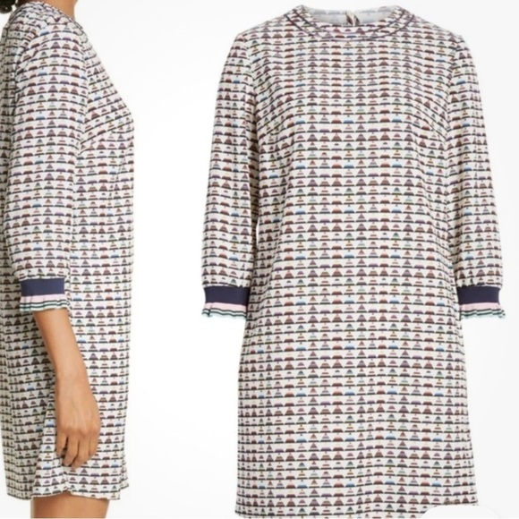 NWT Ted Baker sz 2 Karleen triangle print polyester shift dress $295 - Picture 16 of 16